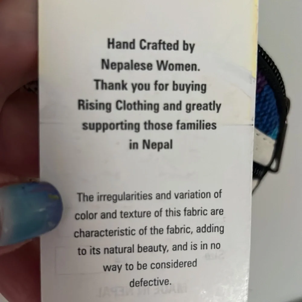 Napal Himalayan Hemp free coin purse. NWT by Rising International